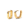 Thumbnail Image 2 of PDPAOLA™ at Zales Ribbed U-Hoop Earrings in Sterling Silver with 18K Gold Plate