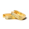 Thumbnail Image 5 of PDPAOLA™ at Zales Ribbed U-Hoop Earrings in Sterling Silver with 18K Gold Plate