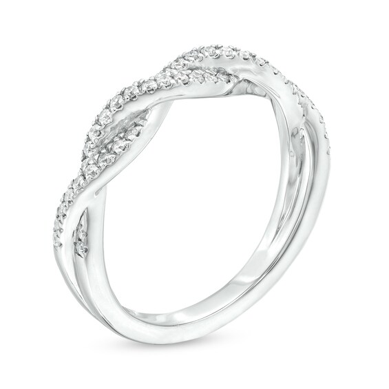 KleinfeldÂ® x Zales 1/4 CT. T.w. Certified Lab-Grown Diamond Twist Anniversary Band in Platinum (F/Vs2)