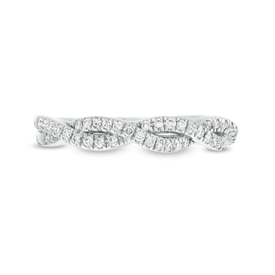 KleinfeldÂ® x Zales 1/4 CT. T.w. Certified Lab-Grown Diamond Twist Anniversary Band in Platinum (F/Vs2)
