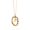 Thumbnail Image 1 of PDPAOLA™ at Zales Multi-Color "P" Pendant in Sterling Silver with 18K Gold Plate