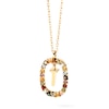 Thumbnail Image 1 of PDPAOLA™ at Zales Multi-Color "T" Pendant in Sterling Silver with 18K Gold Plate