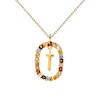 Thumbnail Image 5 of PDPAOLA™ at Zales Multi-Color "T" Pendant in Sterling Silver with 18K Gold Plate