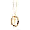 Thumbnail Image 7 of PDPAOLA™ at Zales Multi-Color "T" Pendant in Sterling Silver with 18K Gold Plate