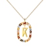 Thumbnail Image 4 of PDPAOLA™ at Zales Multi-Color "K" Pendant in Sterling Silver with 18K Gold Plate