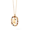 Thumbnail Image 1 of PDPAOLA™ at Zales Multi-Color "Q" Pendant in Sterling Silver with 18K Gold Plate