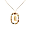 Thumbnail Image 5 of PDPAOLA™ at Zales Multi-Color "Q" Pendant in Sterling Silver with 18K Gold Plate