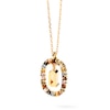 Thumbnail Image 7 of PDPAOLA™ at Zales Multi-Color "Q" Pendant in Sterling Silver with 18K Gold Plate