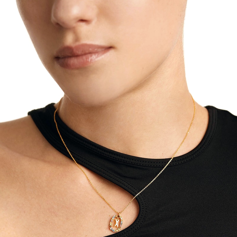 Main Image 7 of PDPAOLA™ at Zales Multi-Color "X" Pendant in Sterling Silver with 18K Gold Plate