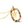 Thumbnail Image 3 of PDPAOLA™ at Zales Multi-Color "W" Pendant in Sterling Silver with 18K Gold Plate