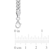Thumbnail Image 3 of 7.0mm Pink Lab-Created Sapphire Solitaire Curb Chain Bracelet in Sterling Silver - 7.5"