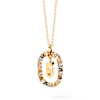 Thumbnail Image 1 of PDPAOLA™ at Zales Multi-Color "G" Pendant in Sterling Silver with 18K Gold Plate