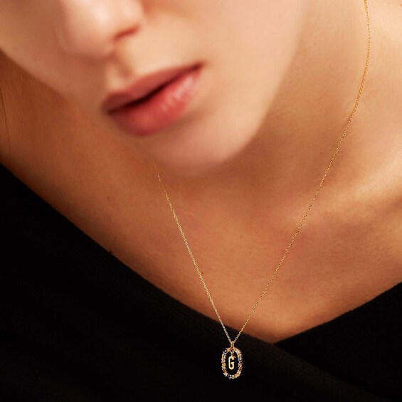 PDPAOLAâ¢ at Zales Multi-Color "G" Pendant in Sterling Silver with 18K Gold Plate