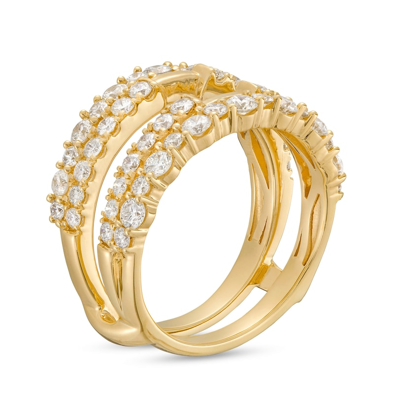 Main Image 2 of 1-1/2 CT. T.W. Diamond Double Row Solitaire Enhancer in 14K Gold