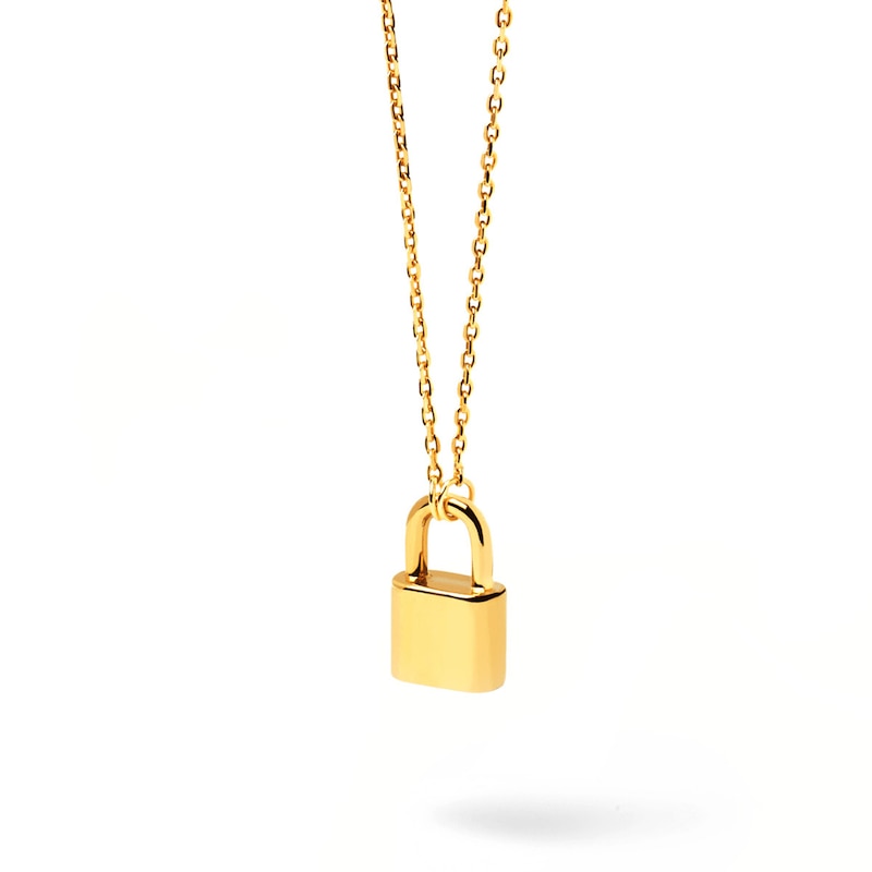 Padlock Necklace Lock Chain for Men Women 15.7 inch and 2 inch Extender  Chain 