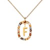 Thumbnail Image 6 of PDPAOLA™ at Zales Multi-Color "F" Pendant in Sterling Silver with 18K Gold Plate