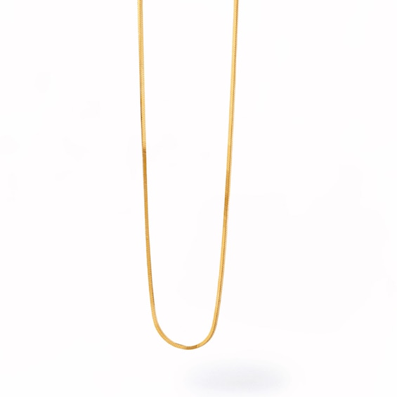 PDPAOLA⢠at Zales 1.0mm Snake Chain Necklace in Solid Sterling Silver with 18K Gold Plate â 15.75"