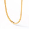 Thumbnail Image 3 of PDPAOLA™ at Zales 1.0mm Snake Chain Necklace in Solid Sterling Silver  with 18K Gold Plate – 15.75"