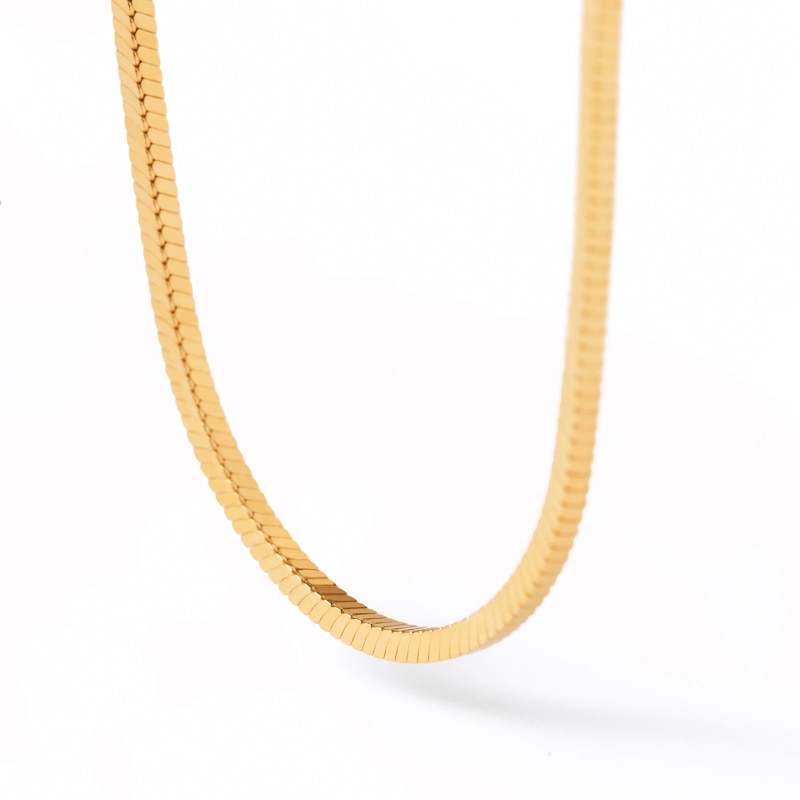 PDPAOLA™ at Zales 1.0mm Snake Chain Necklace in Solid Sterling Silver  with 18K Gold Plate – 15.75"