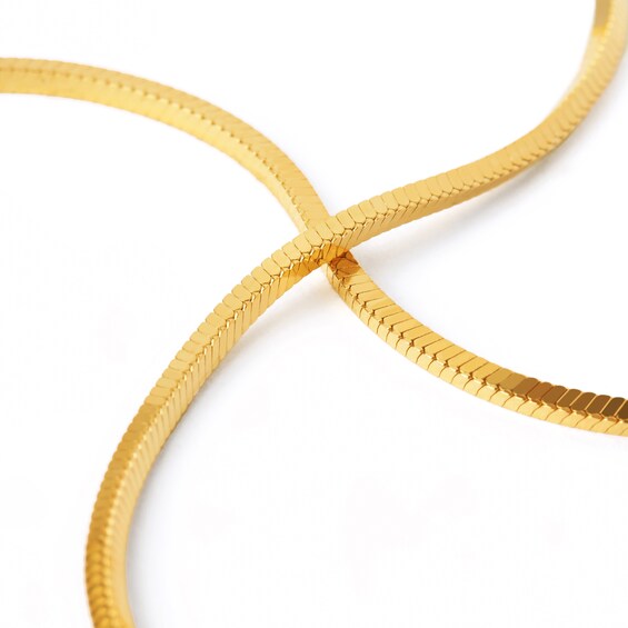 PDPAOLAâ¢ at Zales 1.0mm Snake Chain Necklace in Solid Sterling Silver with 18K Gold Plate â 15.75"