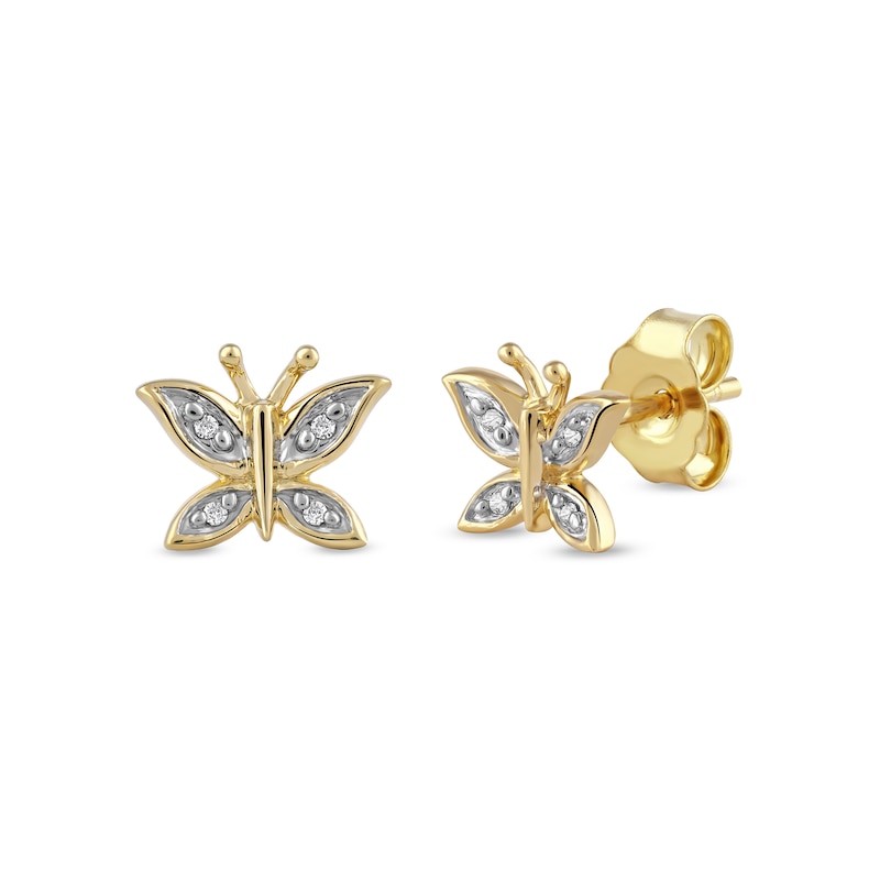 Butterfly Earring Back - Single in 10K Yellow Gold | WWAKE