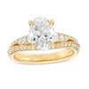 Thumbnail Image 1 of Kleinfeld® x Zales 2-1/2 CT. T.W. Certified Oval Lab-Grown Diamond Triple Row Engagement Ring in 18K Gold (F/VS2)