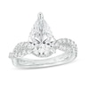 Thumbnail Image 1 of Kleinfeld® x Zales 3-1/2 CT. T.W. Certified Pear-Shaped Lab-Grown Diamond Twist Engagement Ring in Platinum (F/VS2)