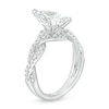 Kleinfeld® x Zales 3-1/2 CT. T.W. Certified Pear-Shaped Lab-Created Diamond Twist Engagement Ring in Platinum (F/VS2)