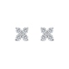Thumbnail Image 2 of 1/4 CT. T.W. Diamond Four-Point Flower Stud Earrings in 10K White Gold