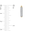 Thumbnail Image 4 of 1/6 CT. T.W. Diamond Triple Row Hoop Earrings in 10K Gold