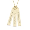 Thumbnail Image 3 of Engravable Your Own Handwriting Triple Vertical Bar Pendant in 10K White, Yellow or Rose Gold (3 Images and 3 Lines)