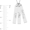 Thumbnail Image 4 of Engravable Your Own Handwriting Triple Vertical Bar Pendant in 10K White, Yellow or Rose Gold (3 Images and 3 Lines)