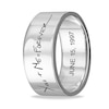 Thumbnail Image 2 of 8.0mm Engravable Your Own Handwriting Ring in Sterling Silver (1 Image and 1 Line)
