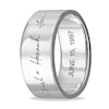 Thumbnail Image 3 of 8.0mm Engravable Your Own Handwriting Ring in Sterling Silver (1 Image and 1 Line)