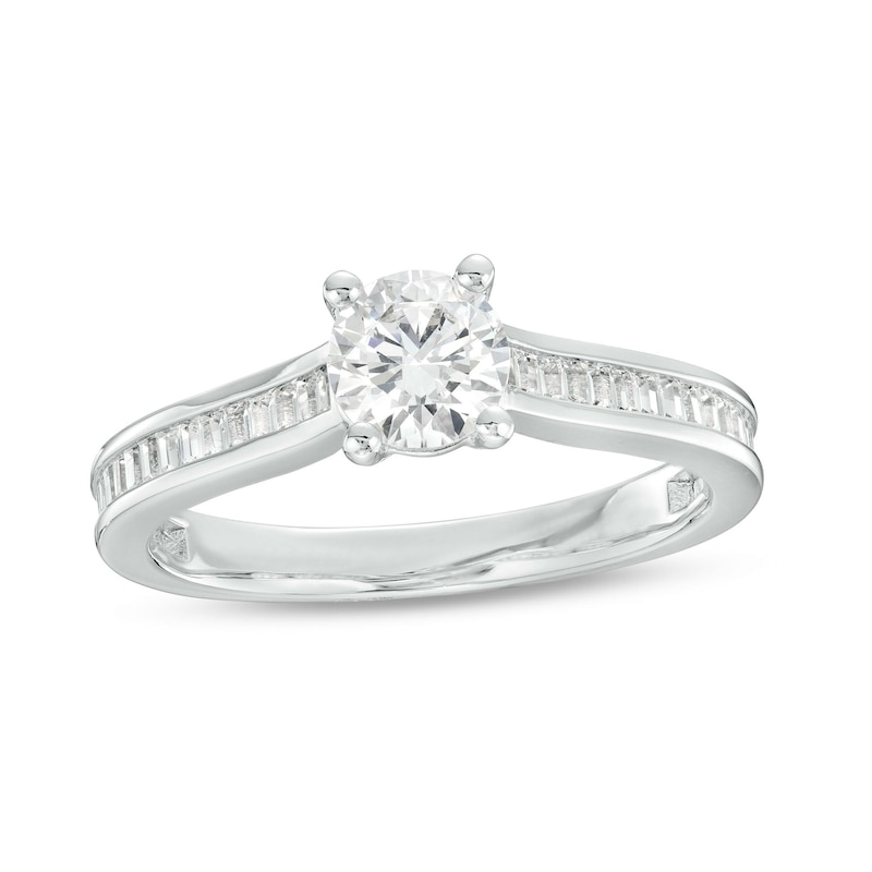 Main Image 1 of 1 CT. T.W. Certified Diamond Engagement Ring in 14K White Gold (I/I1)