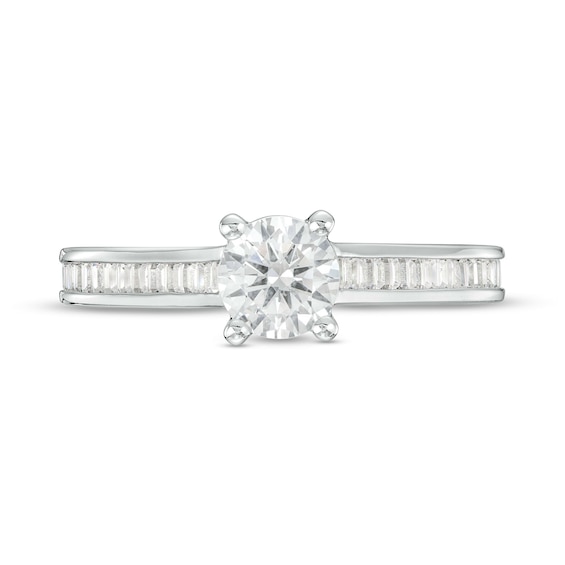 1 CT. T.w. Certified Diamond Engagement Ring in 14K White Gold (I/I1)
