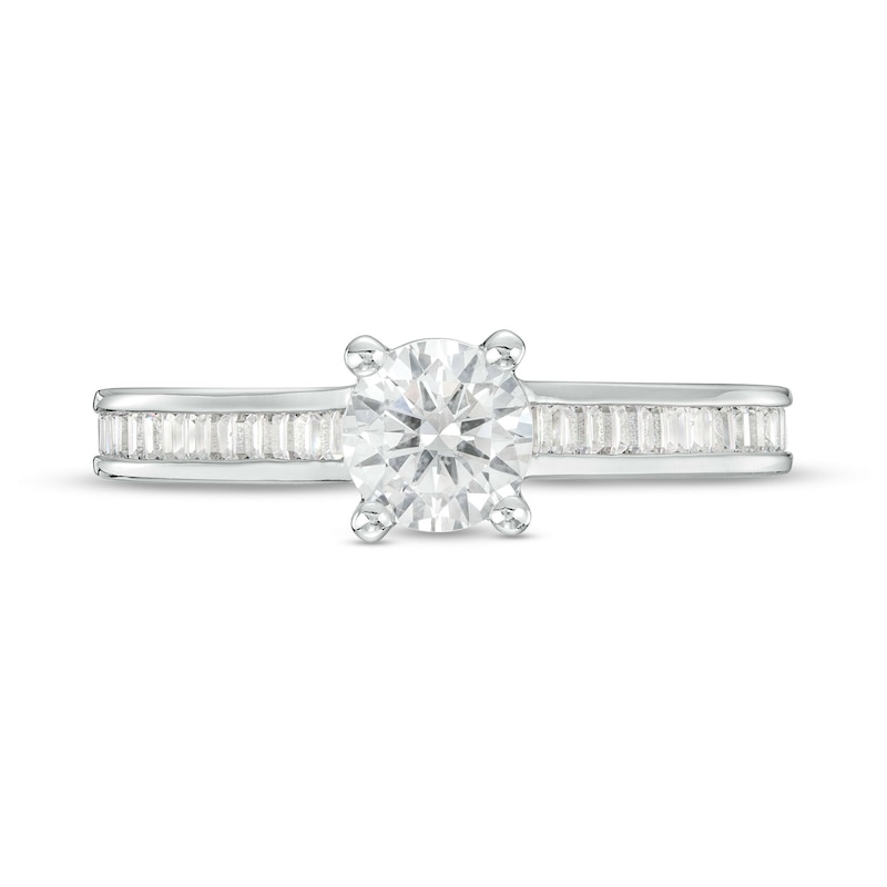 Main Image 4 of 1 CT. T.W. Certified Diamond Engagement Ring in 14K White Gold (I/I1)
