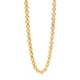 PDPAOLA™ at Zales 4.0mm Solid Rolo Chain Necklace in Sterling Silver with 18K Gold Plate – 19.69&quot;