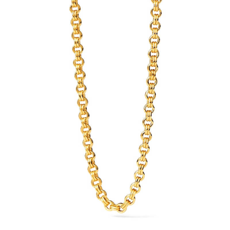 PDPAOLA™ at Zales 4.0mm Rolo Chain Necklace in Solid Sterling Silver  with 18K Gold Plate – 19.69"