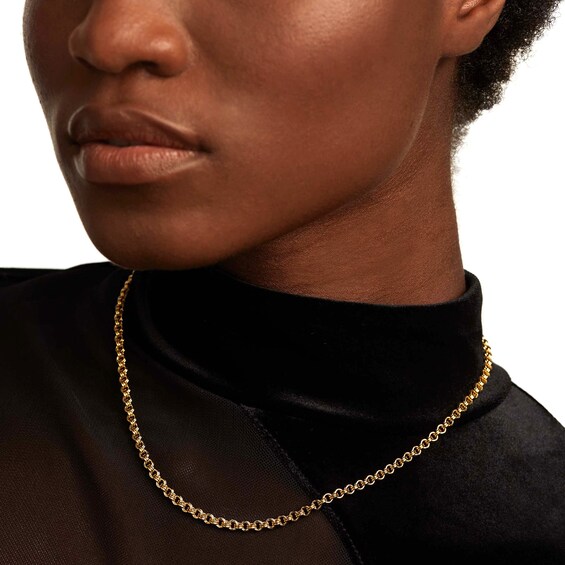 PDPAOLAâ¢ at Zales 4.0mm Rolo Chain Necklace in Solid Sterling Silver with 18K Gold Plate â 19.69"