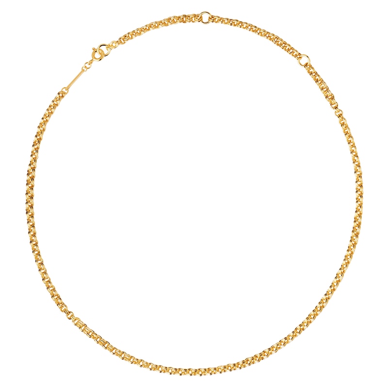 PDPAOLA™ at Zales 4.0mm Rolo Chain Necklace in Solid Sterling Silver  with 18K Gold Plate – 19.69"