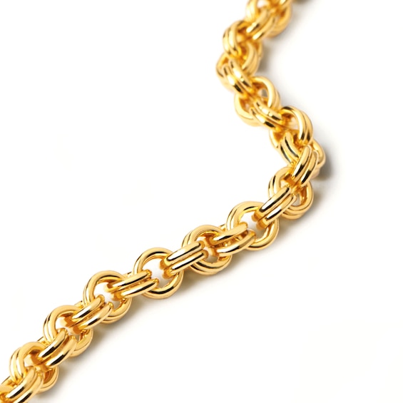 PDPAOLA⢠at Zales 4.0mm Rolo Chain Bracelet in Solid Sterling Silver with 18K Gold Plate â 7.68"