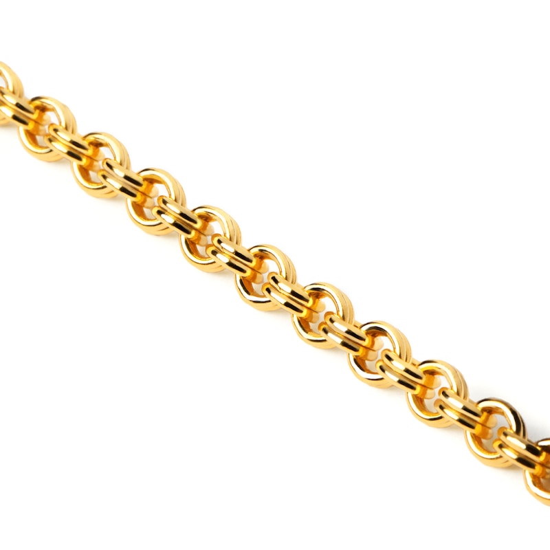 PDPAOLA™ at Zales 4.0mm Rolo Chain Bracelet in Solid Sterling Silver  with 18K Gold Plate – 7.68"