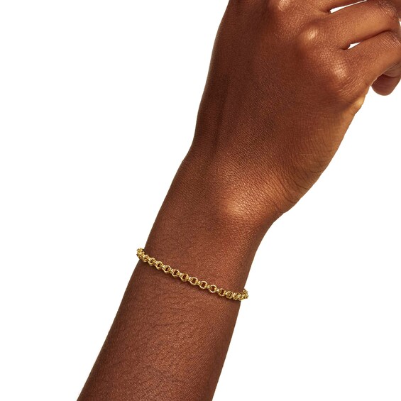 PDPAOLAâ¢ at Zales 4.0mm Rolo Chain Bracelet in Solid Sterling Silver with 18K Gold Plate â 7.68"