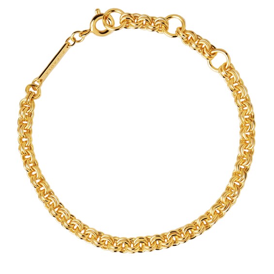 PDPAOLAâ¢ at Zales 4.0mm Rolo Chain Bracelet in Solid Sterling Silver with 18K Gold Plate â 7.68"