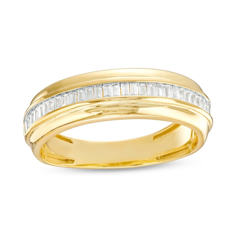 Main Image 1 of 1/2 CT. T.W. Baguette Diamond Wedding Band in 10K Gold