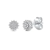 Thumbnail Image 1 of 1/8 CT. T.W. Diamond Flower Stud Earrings in 10K White Gold