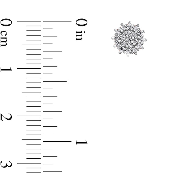 1/8 CT. T.w. Diamond Flower Stud Earrings in 10K White Gold