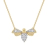 Thumbnail Image 1 of 1/15 CT. T.W. Diamond Bumblebee Necklace in Sterling Silver with 14K Gold Plate