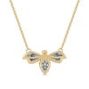 Thumbnail Image 3 of 1/15 CT. T.W. Diamond Bumblebee Necklace in Sterling Silver with 14K Gold Plate